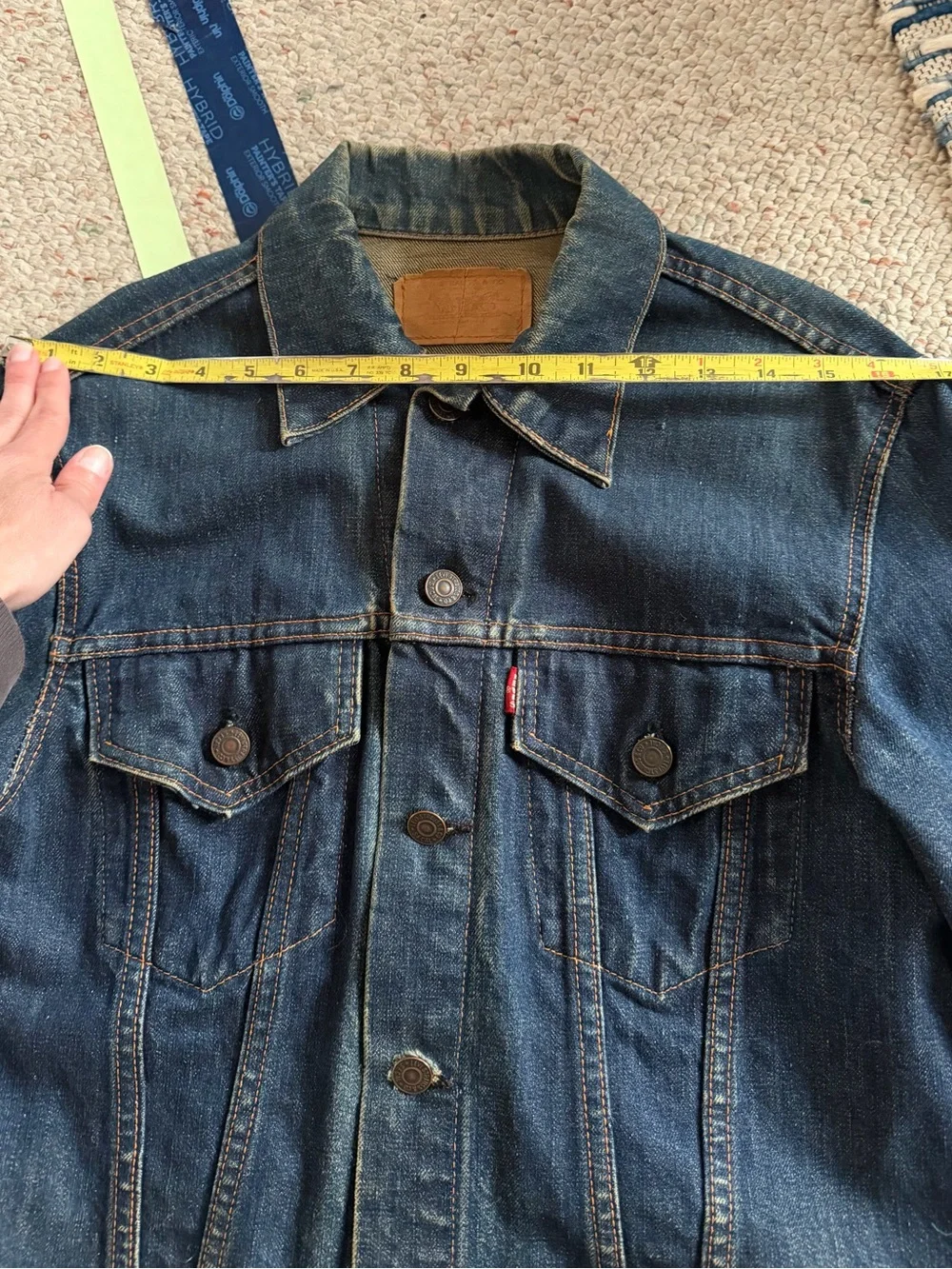 Vintage 60s 70s Levi’s Big E Type 3 III Trucker Denim Jacket USA Dark Wash Rare - Picture 16 of 16